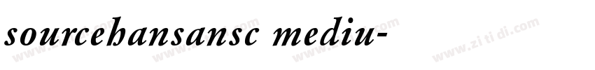 sourcehansansc mediu字体转换